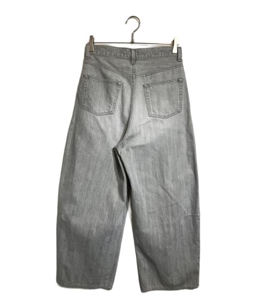 DRAWER（ドゥロワー）DRAWER (ドゥロワー) WINTER1 ブラックデニムタックパンツ グレー サイズ:38の古着・服飾アイテム