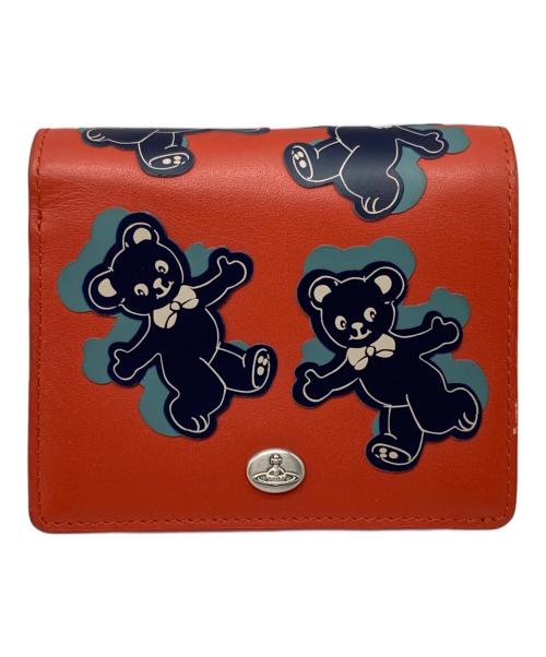Vivienne Westwood（ヴィヴィアンウエストウッド）Vivienne Westwood (ヴィヴィアンウエストウッド) ハッピーベアコインケース ブルー×レッドの古着・服飾アイテム