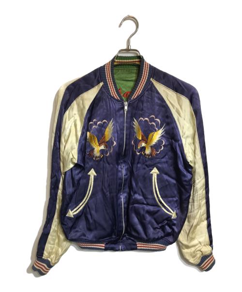 THE FLAT HEAD（ザ・フラットヘッド）THE FLAT HEAD (ザ・フラットヘッド) リバーシブルスカジャン ブルー×グリーン サイズ:Mの古着・服飾アイテム