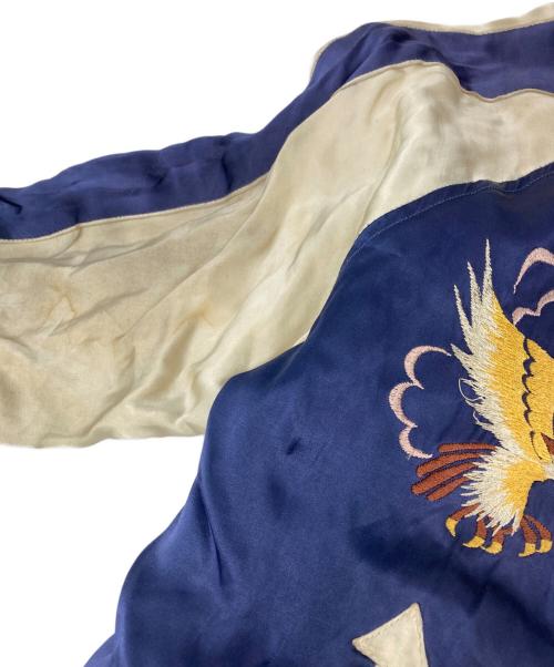 THE FLAT HEAD（ザ・フラットヘッド）THE FLAT HEAD (ザ・フラットヘッド) リバーシブルスカジャン ブルー×グリーン サイズ:Mの古着・服飾アイテム