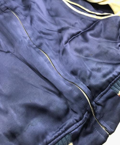 THE FLAT HEAD（ザ・フラットヘッド）THE FLAT HEAD (ザ・フラットヘッド) リバーシブルスカジャン ブルー×グリーン サイズ:Mの古着・服飾アイテム