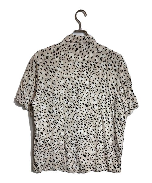 GANGSTERVILLE（ギャングスタービル）GANGSTERVILLE (ギャングスタービル) RISE ABOVE - S/S SHIRTS ブラック×ベージュ サイズ:Mの古着・服飾アイテム