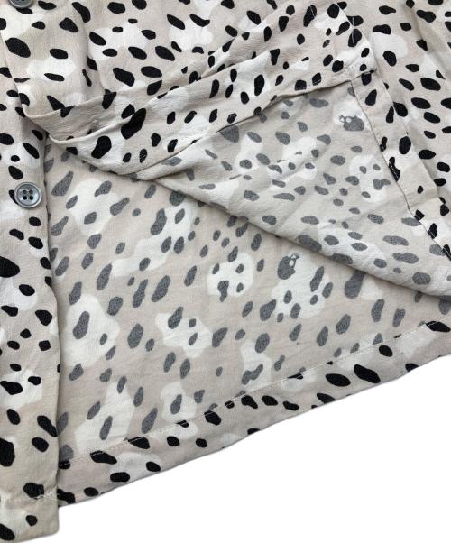 GANGSTERVILLE（ギャングスタービル）GANGSTERVILLE (ギャングスタービル) RISE ABOVE - S/S SHIRTS ブラック×ベージュ サイズ:Mの古着・服飾アイテム