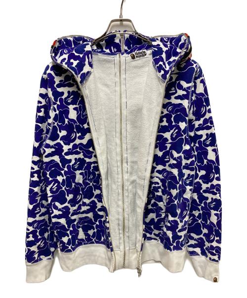 A BATHING APE（ア ベイシング エイプ）A BATHING APE (ア ベイシング エイプ) SEPARATE SHARK FULL ZIP HOODIE ブルー サイズ:Lの古着・服飾アイテム