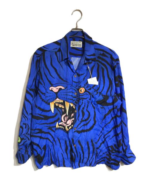 WACKO MARIA（ワコマリア）WACKO MARIA (ワコマリア) TIM LEHI (ティム リーハイ) L/S HAWAIIAN SHIRT ブルー サイズ:Lの古着・服飾アイテム
