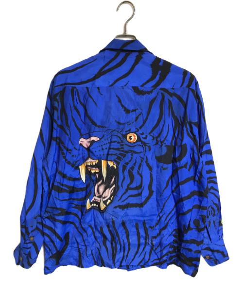 WACKO MARIA（ワコマリア）WACKO MARIA (ワコマリア) TIM LEHI (ティム リーハイ) L/S HAWAIIAN SHIRT ブルー サイズ:Lの古着・服飾アイテム