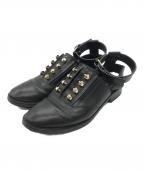 BALENCIAGAバレンシアガ）の古着「アンクルストラップレザーシューズ」｜ブラック