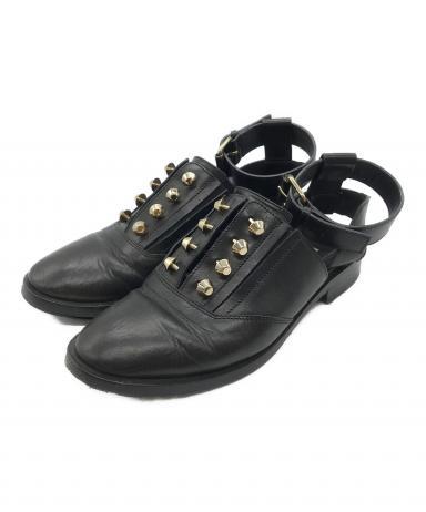 23㎝ アンクルストラップ オープントゥ バレンシアガ 試着のみ新品! 中古・古着通販】BALENCIAGA アンクルストラップレザー (バレンシアガ) 靴