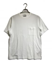 HERMES（エルメス）の古着「H刺繍鹿の子ポケットTシャツ」｜ホワイト