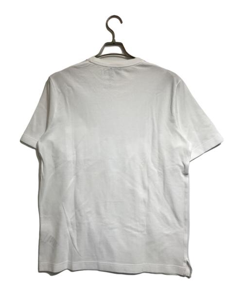 HERMES（エルメス）HERMES (エルメス) H刺繍鹿の子ポケットTシャツ ホワイト サイズ:Mの古着・服飾アイテム