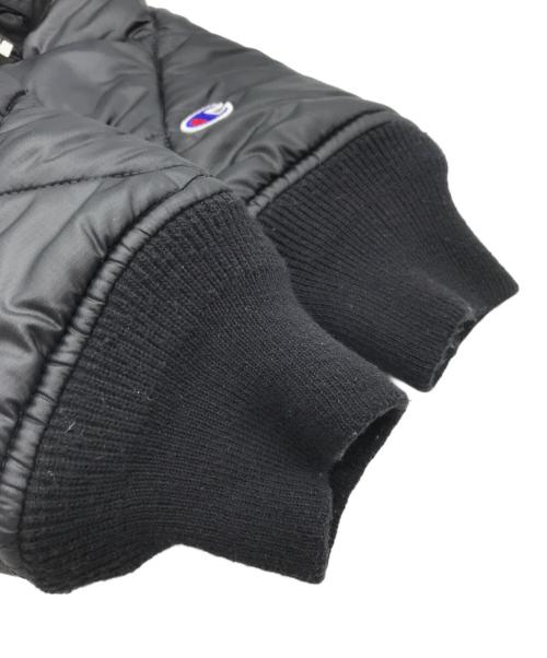 Champion（チャンピオン）Champion eYe COMME des GARCONS JUNYAWATANABE MAN スウェットカスタマイズ × エステルリップストップ キルティング ブラック サイズ:Sの古着・服飾アイテム