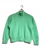 PLEATS PLEASEプリーツプリーズ）の古着「ニットトラックジャケット」｜グリーン