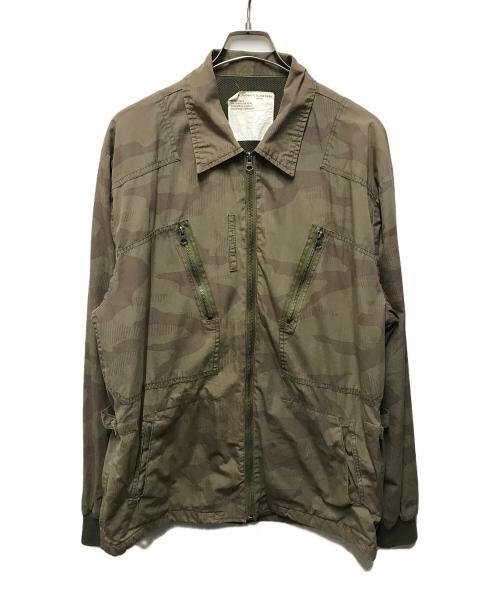 stussy（ステューシー）stussy (ステューシー) カモ柄ジップアップジャケット グリーン サイズ:Ｌの古着・服飾アイテム
