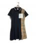 BURBERRY LONDON（バーバリーロンドン）の古着「ノヴァチェックドッキングワンピース」｜ブラック