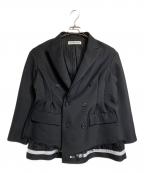 UNDERCOVER Pre Collectionアンダーカバー プレコレクション）の古着「ウール混ダブルジャケット」｜ブラック