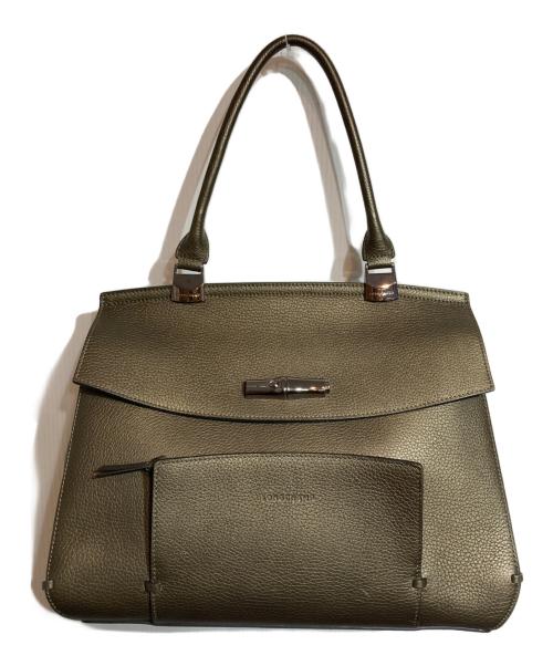 LONGCHAMP（ロンシャン）LONGCHAMP (ロンシャン) ROSEAUハンドバッグ ベージュの古着・服飾アイテム