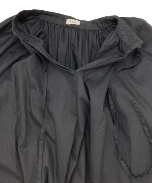 SEA（シー）SEA (シー) ブロードアイレットレーススモックドレス ワンピース ブラック サイズ:Freeの古着・服飾アイテム