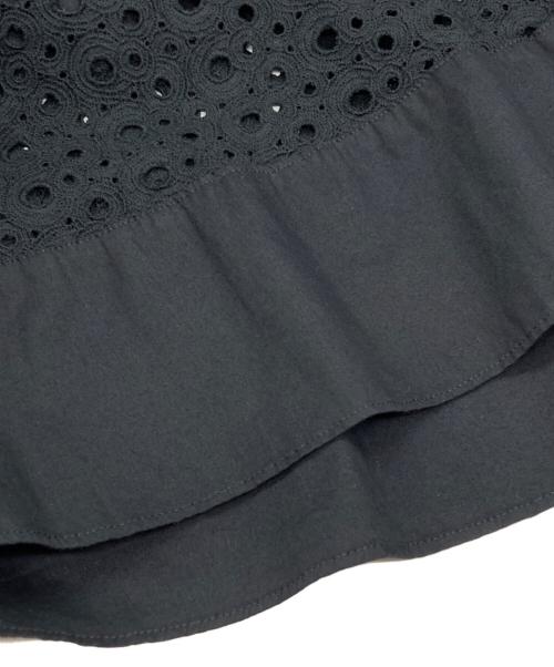 SEA（シー）SEA (シー) ブロードアイレットレーススモックドレス ワンピース ブラック サイズ:Freeの古着・服飾アイテム