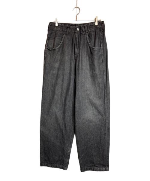 BLUEMARBLE（ブルーマーブル）BLUEMARBLE (ブルーマーブル) ブラックワイドデニムパンツ ブラック サイズ:30の古着・服飾アイテム