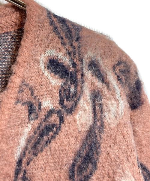 Needles（ニードルズ）Needles (ニードルズ) Mohair Cardigan -Paisley- ピンク サイズ:Mの古着・服飾アイテム