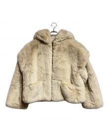 ALEXIA STAM（アリシアスタン）の古着「エコファージャケット/Eco fur jacket」｜ベージュ