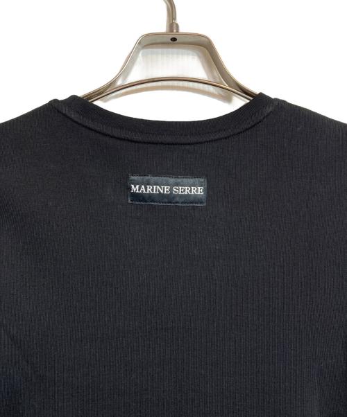 MARINE SERRE（マリーンセル）MARINE SERRE (マリーンセル) ロゴ刺繍ミニワンピース ブラック サイズ:Sの古着・服飾アイテム