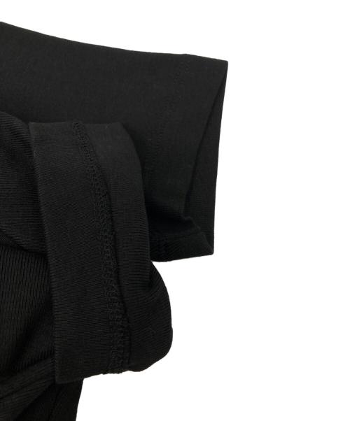 MARINE SERRE（マリーンセル）MARINE SERRE (マリーンセル) ロゴ刺繍ミニワンピース ブラック サイズ:Sの古着・服飾アイテム