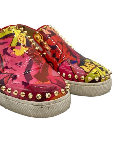Christian Louboutin（クリスチャン・ルブタン）Christian Louboutin (クリスチャン・ルブタン) スタッズスニーカー レッド サイズ:37・1/2の古着・服飾アイテム