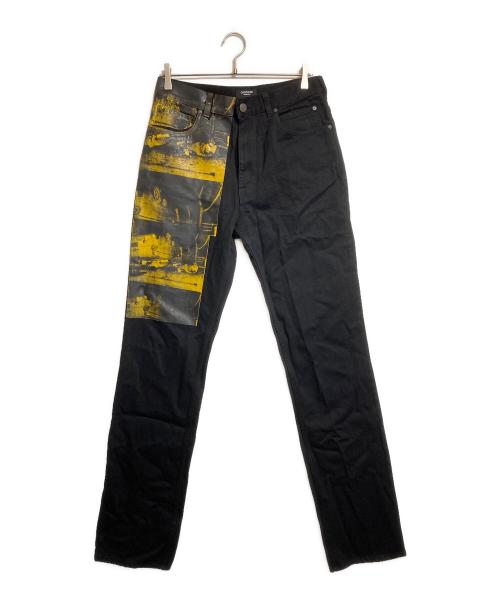 CALVIN KLEIN 205W39NYC（カルバンクライン205W39NYC）CALVIN KLEIN 205W39NYC (カルバンクライン205W39NYC) ANDY WARHOL (アンディウォーホル) コーティングデニムパンツ ブラック サイズ:30の古着・服飾アイテム