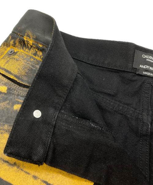CALVIN KLEIN 205W39NYC（カルバンクライン205W39NYC）CALVIN KLEIN 205W39NYC (カルバンクライン205W39NYC) ANDY WARHOL (アンディウォーホル) コーティングデニムパンツ ブラック サイズ:30の古着・服飾アイテム