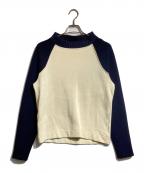 MARNIマルニ）の古着「袖切替ラグランスウェット」｜アイボリー×ネイビー