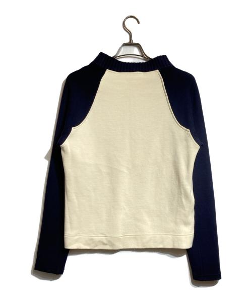 MARNI（マルニ）MARNI (マルニ) 袖切替ラグランスウェット アイボリー×ネイビー サイズ:44の古着・服飾アイテム