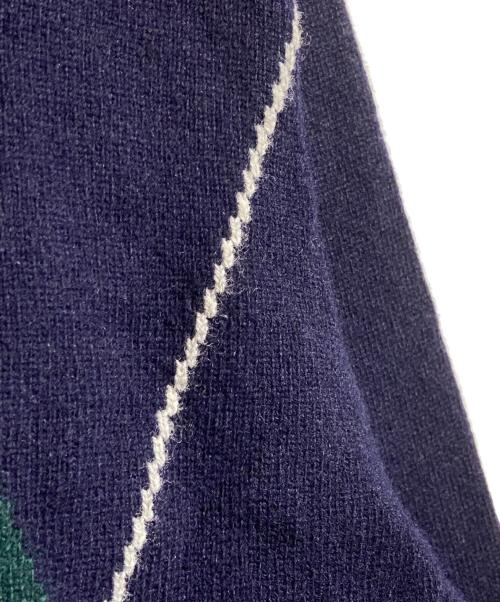 COMME des GARCONS HOMME PLUS（コムデギャルソンオムプリュス）COMME des GARCONS HOMME PLUS (コムデギャルソンオムプリュス) Vネックアーガイルニット ネイビー サイズ:なしの古着・服飾アイテム