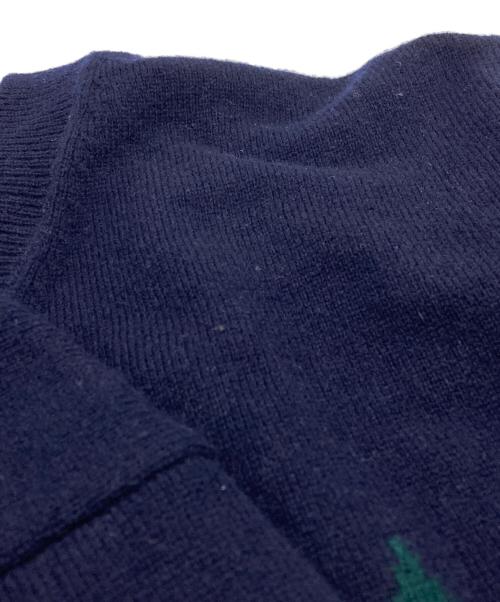 COMME des GARCONS HOMME PLUS（コムデギャルソンオムプリュス）COMME des GARCONS HOMME PLUS (コムデギャルソンオムプリュス) Vネックアーガイルニット ネイビー サイズ:なしの古着・服飾アイテム