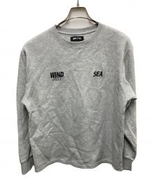 WIND AND SEA（ウィンダンシー）の古着「ロゴ刺繍スウェット」｜グレー