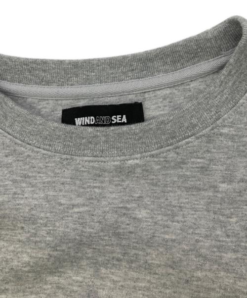 WIND AND SEA（ウィンダンシー）WIND AND SEA (ウィンダンシー) ロゴ刺繍スウェット グレー サイズ:Ｌの古着・服飾アイテム