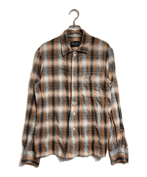 NUMBER (N)INE（ナンバーナイン）NUMBER (N)INE (ナンバーナイン) オンブレチェックシャツ グレー×オレンジ サイズ:2の古着・服飾アイテム