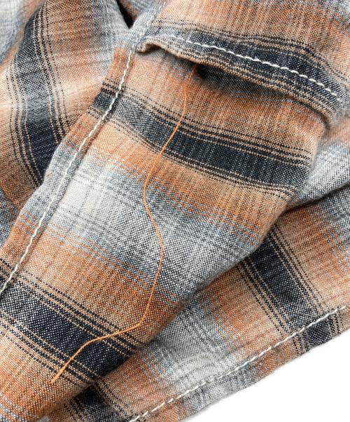 NUMBER (N)INE（ナンバーナイン）NUMBER (N)INE (ナンバーナイン) オンブレチェックシャツ グレー×オレンジ サイズ:2の古着・服飾アイテム
