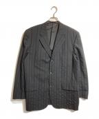 COMME des GARCONS HOMMEコムデギャルソン オム）の古着「ストライプテーラードジャケット」｜ブラック