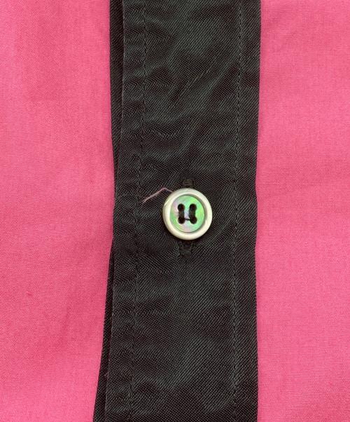 COMME des GARCONS HOMME PLUS（コムデギャルソンオムプリュス）COMME des GARCONS HOMME PLUS (コムデギャルソンオムプリュス) バイカラーS/Sシャツ ピンク サイズ:Mの古着・服飾アイテム