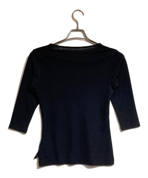 Yohji Yamamoto FEMME（ヨウジヤマモトファム）Yohji Yamamoto FEMME (ヨウジヤマモトファム) コットンジャージーカットソー ブラック サイズ:2の古着・服飾アイテム