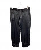 Y'sワイズ）の古着「レーヨンクロップドパンツ」｜ブラック