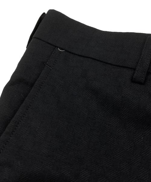 COMME des GARCONS HOMME PLUS（コムデギャルソンオムプリュス）COMME des GARCONS HOMME PLUS (コムデギャルソンオムプリュス) ダイヤ柄テーパードスラックス ブラック サイズ:Sの古着・服飾アイテム
