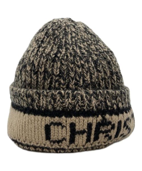 Christian Dior（クリスチャン ディオール）Christian Dior (クリスチャン ディオール) カシミヤ混ウール ロゴ ビーニー ベージュの古着・服飾アイテム