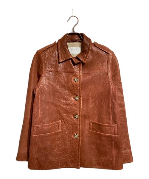 PRADA（プラダ）PRADA (プラダ) レザージャケット レッド サイズ:42の古着・服飾アイテム