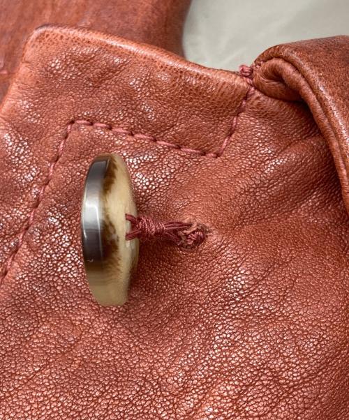 PRADA（プラダ）PRADA (プラダ) レザージャケット レッド サイズ:42の古着・服飾アイテム