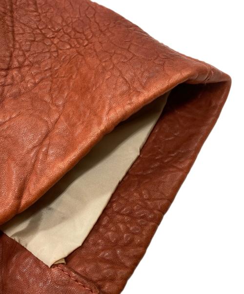 PRADA（プラダ）PRADA (プラダ) レザージャケット レッド サイズ:42の古着・服飾アイテム