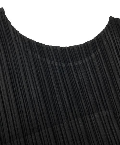 PLEATS PLEASE（プリーツプリーズ）PLEATS PLEASE (プリーツプリーズ) バイカラープリーツカットソー グレー×ブラック サイズ:3の古着・服飾アイテム