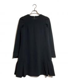 FOXEY NEWYORK（フォクシーニューヨーク）の古着「ペプラムワンピース」｜ブラック