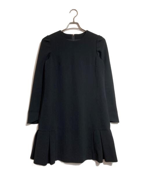 FOXEY NEWYORK（フォクシーニューヨーク）FOXEY NEWYORK (フォクシーニューヨーク) ペプラムワンピース ブラック サイズ:38の古着・服飾アイテム